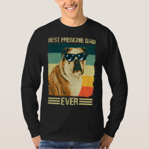 Camiseta Homens Melhor Pai Francês Padre Buldogue Francês
