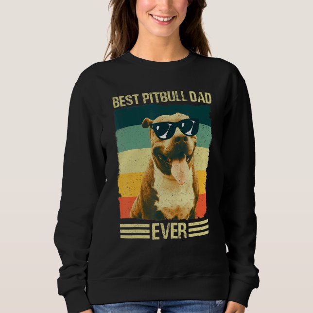 Camiseta Homens Melhor Pai Pitbull Pai Cão Francês (Frente)