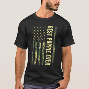 Camiseta Homens Melhor Poppie Alguma Vez Nos Eua Bandeira F