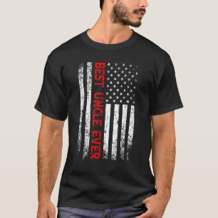 Camiseta Homens Melhor Tio Alguma Vez Nos Eua Bandeira 4 De