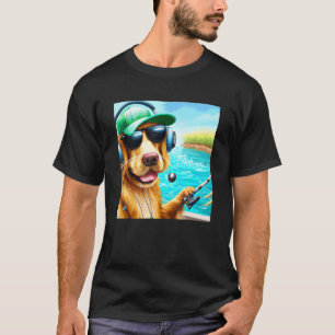 Camiseta Homens Meninos Pai Crianças Cachorro Golden Retrie