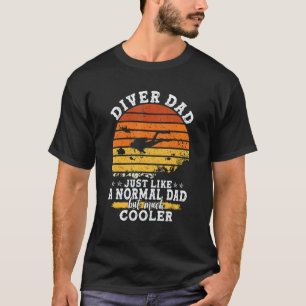 Camiseta Homens mergulho gráfico pais e homens mergulhadore