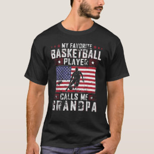 Camiseta Homens Meu jogador de basquete favorito me chama d