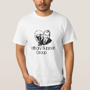 Camiseta homens militares do grupo de apoio