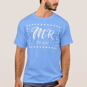 Camiseta Homens MR est 2021 Casais Recém-Casados Recém-Casa