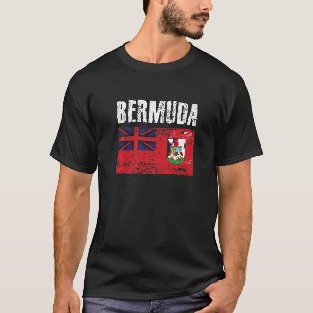 Camiseta Homens Mulheres Bermudas Orgulho Nacional Aflição  (Frente)