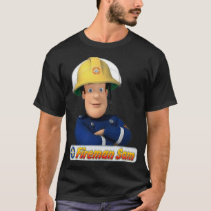 Camiseta Homens Mulheres Bombeiros Cartoons Sam Awesom