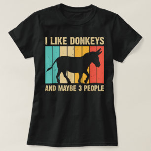 Camiseta Homens Mulheres Burro Engraçado Mula Equino Cavalo