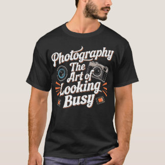Camiseta Homens Mulheres Câmera Fotografia Cameraman Foto E