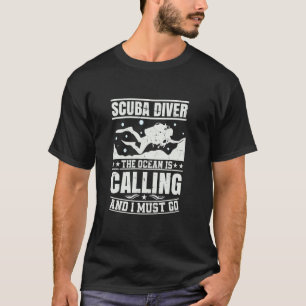 Camiseta Homens Mulheres Divers Scuba Diving
