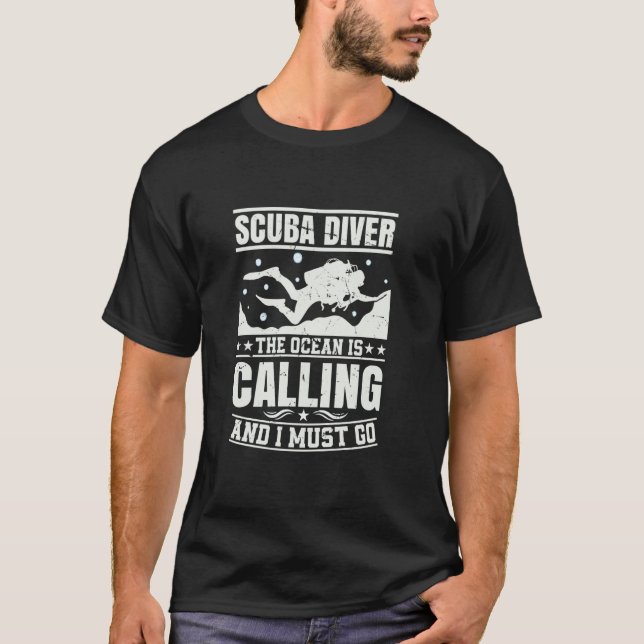 Camiseta Homens Mulheres Divers Scuba Diving (Frente)
