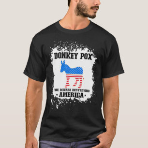 Camiseta Homens Mulheres Donkey Pox Doença Destruindo Ameri