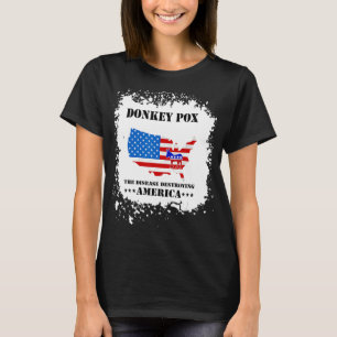 Camiseta Homens Mulheres Donkey Pox Doença Destruindo Ameri