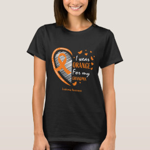 Camiseta Homens Mulheres Eu Visto Laranja Para Minha Avó Le