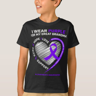 Camiseta Homens Mulheres Excelente Roxo Avó Alzheimers Awar