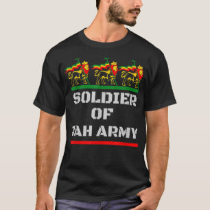 Camiseta Homens Mulheres Jamaica Reggae Jah Army Rastafari 