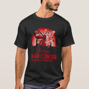 Camiseta Homens Mulheres Mais Fortes Que Meningite Arco-Íri