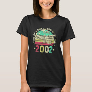 Camiseta Homens Mulheres Retro Vintage 2002 20 Anos de Idad