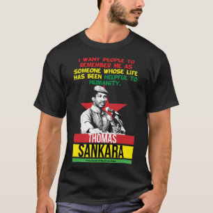 Camiseta Homens Mulheres Thomas Africanista Sankara Gráfico