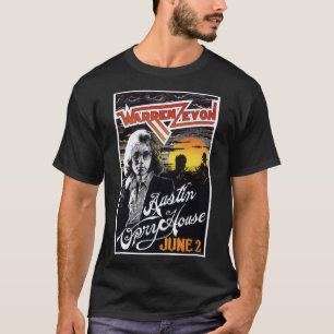 Camiseta Homens Mulheres Warren Art Zevon Retro Vintage