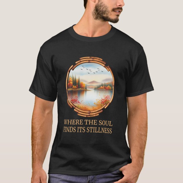 Camiseta Homens negros da paz interna (Frente)