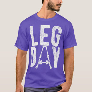 Camiseta Homens no Dia da Perna Malhação Eercise Skel