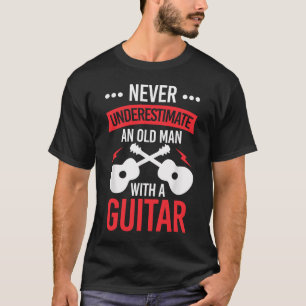 Camiseta Homens nunca subestimem um homem velho com um viol