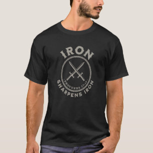 Camiseta Homens O Ferro Afia O Ferro Provérbios 2717 Cristã
