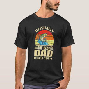 Camiseta Homens Oficialmente O Melhor Pai Desde 1978 Fisher