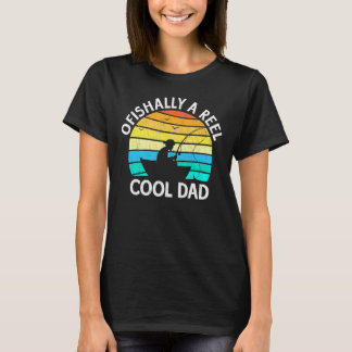 Camiseta Homens Oficialmente Um Cara Muito Legal Pescando  