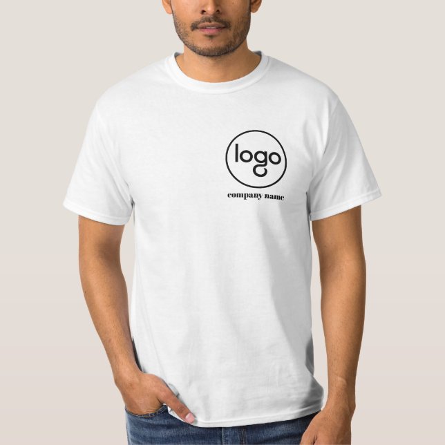 Camiseta homens orçamento branco (Frente)