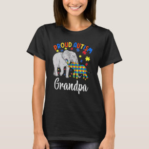 Camiseta Homens Orgulhoso Autismo Elefante Neto Crianças Av