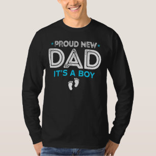Camiseta Homens Orgulhosos Novo Pai X0008 É um Menino Gêner