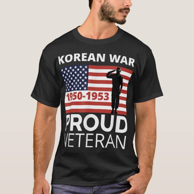 Camiseta Homens Orgulhosos Veteranos da Guerra Coreana - Pr (Frente)
