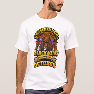 Camiseta Homens Ouvidos Rei Negro Homens Pai Bi