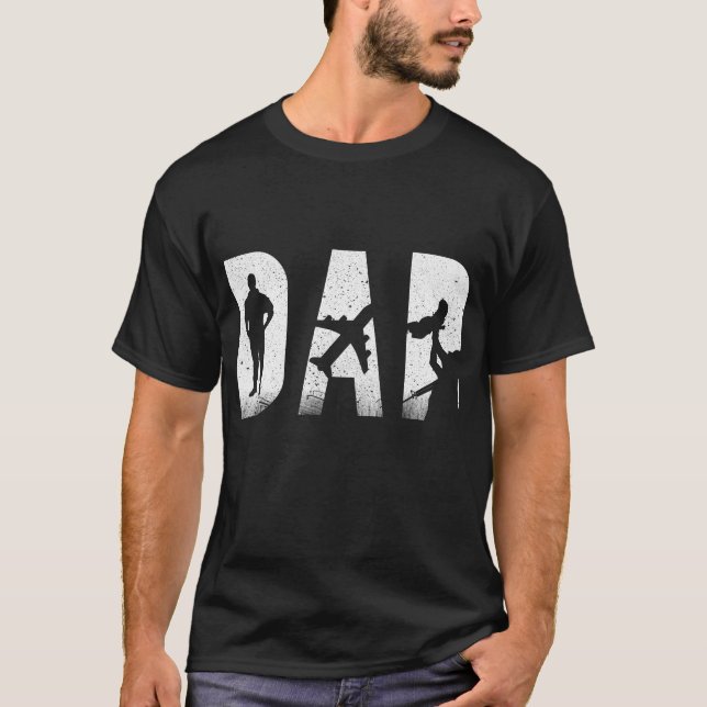 Camiseta Homens pai e piloto (Frente)