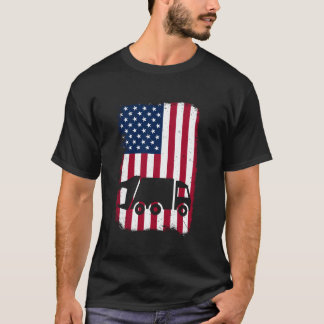 Camiseta Homens Patrióticos e Homens Mulheres na Bandeira A