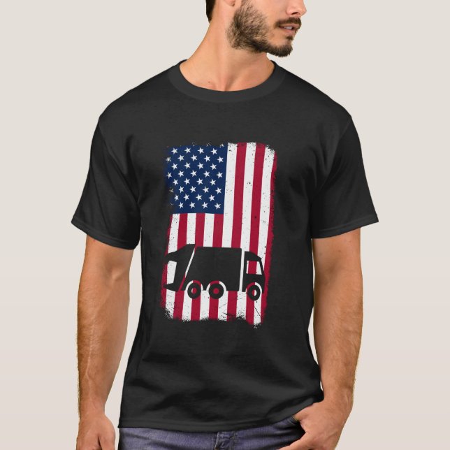 Camiseta Homens Patrióticos e Homens Mulheres na Bandeira A (Frente)