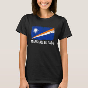 Camiseta Homens Patrióticos Mulheres Ilhas Marshall Bandeir