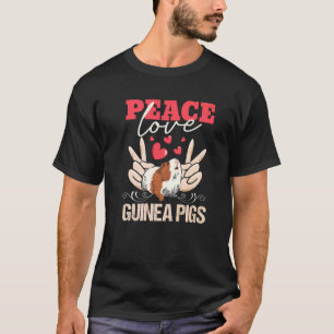 Camiseta Homens Paz Amor Porquinho-da-índia Porquinho-da-í