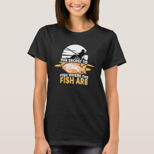 Camiseta Homens Peixes Angle Está Esperando No Lago-Peixes