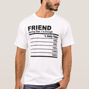 Camiseta Homens Personalizados Fatos de Nutrição Amigos