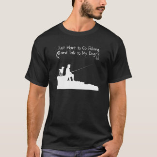 Camiseta Homens Pescando Para Homens Peixes E Conversando C