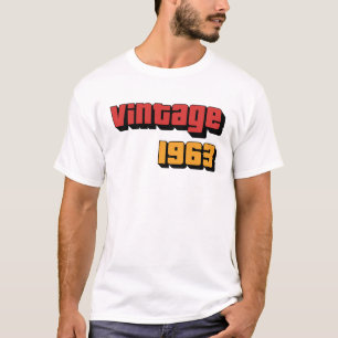 Camiseta Homens Presentes de 61 Anos Mulheres Vintage 1963