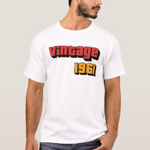 Camiseta Homens Presentes de 63 Anos Mulheres Vintage 1961