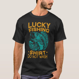 Camiseta Homens Que Pesquem Com Sorte Não Lavem As Mulhere