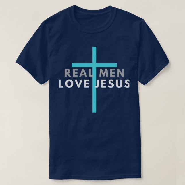 Camiseta Homens Reais Adoram a Escritura de Jesus Bíblia Te (Frente do Design)