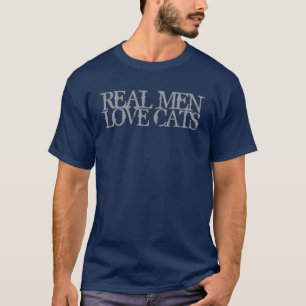 Camiseta Homens Reais Adoram Gatos