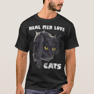 Camiseta Homens Reais Adoram Gatos