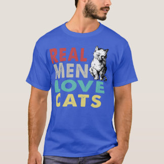 Camiseta Homens Reais Adoram Gatos